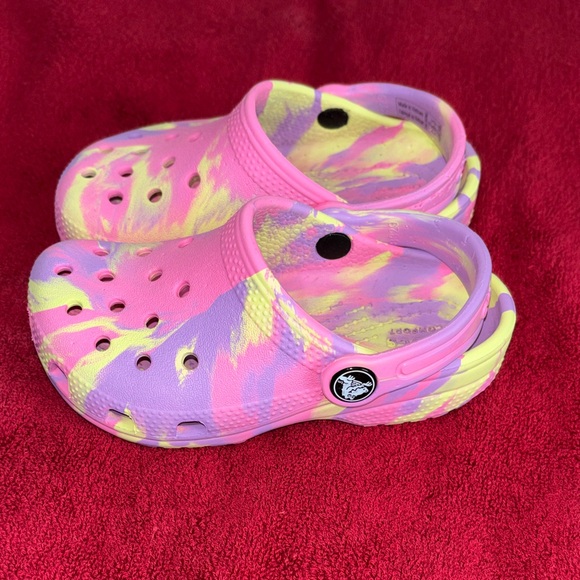 CROCS Kids Sandals in Pink and Yellow - Picture 6 of 8